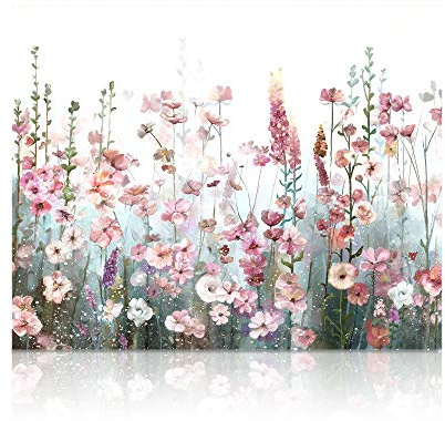 SUMGAR Malen nach Zahlen Erwachsene Blumen Bunt DIY Öl Leinwand Gemälde Set für Anfänger & Senior Acrylic Malen Malerei Heimwerk 40x50 cm (Ohne Rahmen) Weihnachten Paar Freund Geschenk