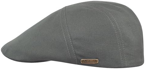 Sterkowski Modell Ivy Five | 100% Gekämmte Baumwolle Schiebermütze für Herren und Damen | Flatcap Klassische Kappe Leichte Sommer Hautfreundliche Handgenäht Retro Vintage Casual Graphitgrau 59