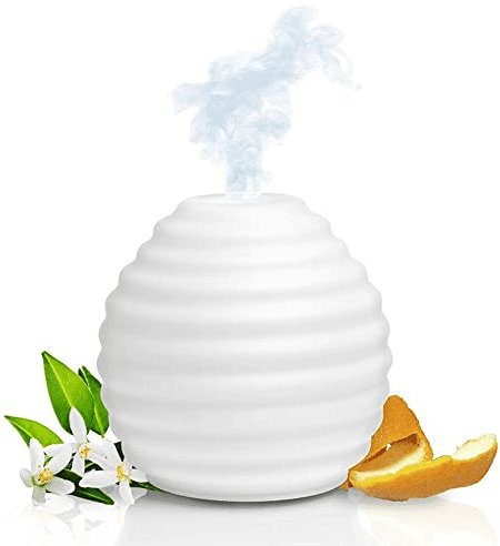 Puressentiel Ultrasonic Diffuser Humidifier Api - Ambient Light, Silent - Aromatherapy & Sensorial Wellbeing - Essential Oils - Last up to 6 Hours Clear