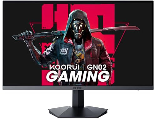 KOORUI 27 Inch Full HD Gaming Monitor 240hz, 1ms, DCI-P3 90% Color Space, FreeSync G-Sync Compatible, (1920 x 1080, HDMI, DisplayPort)