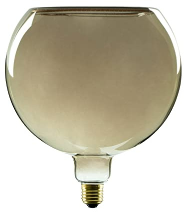 SEGULA LED-filamentlampa – flytande designklot 200 mm – rökgrå – dimbar – E27