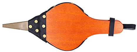 Soufflet De Barbecue, 15,4 X 6,1 En Aggloméré En Simili Cuir Et Bois, Souffleur Manuel Rétro Pour Cheminée, Pour Camping, Pique-nique