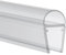Gedotec Duschtürdichtung streifend 2000mm, Premium Duschdichtung 6 mm - 8 mm, Schwallschutzleiste Dusche als Glasbodendichtung transparent, Duschdichtungen für Duschtüren wasserabweisend