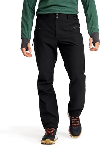 RevolutionRace Silence Proshell 3L Pants da Uomo, Pantaloni da Uomo, Pantaloni aerata e Impermeabile per Trekking e Altre attività all'Aria Aperta, Black/Anthracite 3.0, M