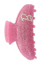 Barbie – Pince À Cheveux Rose À Paillettes – Grande Pince 8 cm Avec Logo Strass – Accessoire Coiffure Élégant Et Glamour – Maintien Optimal Pour Tous Types De Cheveux – Produit Officiel Barbie