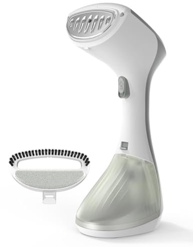 QEXREED Defroisseur Vapeur Vertical, 1300W Steamer, Réservoir Large de 260ML, Repassage & Vapeur, 2 Réglages de Vapeur, Détachant les Plis des Tissus, Taille Compacte pour les Voyages Maison, Bureau