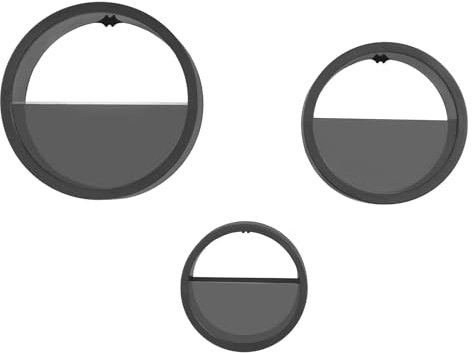 Dokiiovo Wandvasen Set, 3-teilig Wand-Pflanzgefäß Hängende Blumentöpfe Dekoratives Pflanzgefäß, Übertopf Wandmontage für Sukkulenten Kunstpflanzen Luftpflanzen Kakteen Zimmer Balkon Garten (Schwarz)