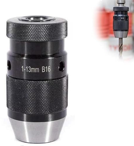Uadme Mandrino Trapano B16, 1-13mm 1/2 Mandrini per Trapani，Mandrino Autoserrante per Torni Fresatrici Trapani e Utensili Elettrici, Facile da Serrare