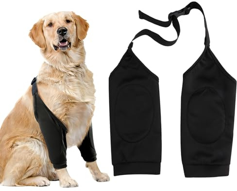 Armbågsbandage hund, mjukt vadderat armbågsbandage för husdjur | armbågsskydd för hundar, hundkirurgi återhämtning återhämtning ärm för framben från sår hjälper till med artrit, anti-läckage