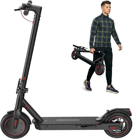 8.5 Electric Scooter, Max Range 30km Electric Scooters for Adult, 25KM/H Max Speed, Foldable Lightweight E Scooter with Cruise Control, Double Braking System