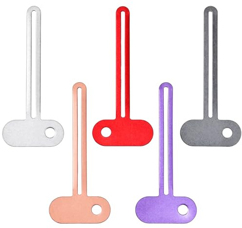 5 piezas exprimidor de tubos de acero inoxidable, exprimidor pasta dientes multicolor, prensa tubos metal, enrollador, pasta dientes para cosméticos, crema zapatos, crema manos