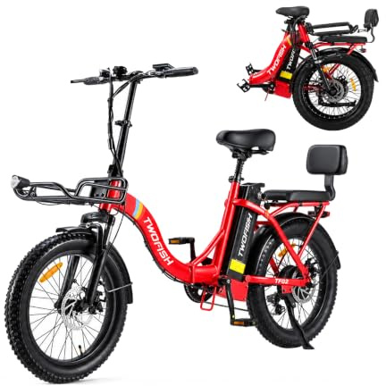 TF02 Electric Bike for Adults, 20”*3.0 Fat Tires Folding Electric Bicycle