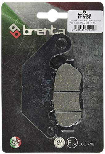 Brenta Plaquettes de Frein organiques moto pour yamaha t 135 Crypton, XC 125 vity, YBR 125 ED