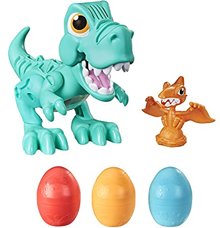 Play-Doh Dino Crew Gefräßiger Tyrannosaurus, Spielzeug für Kinder ab 3 Jahren mit lustigen Dinogeräuschen, Multi Colour