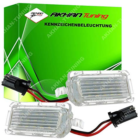 akhan KB17 - Fehlerfrei Kennzeichenbeleuchtung, Nummerschildbeleuchtung Xenon Weiß Plug&Play CanBus Kompatibel mit B-Max, C-Max, Ecosport, Edge, Fiesta VI