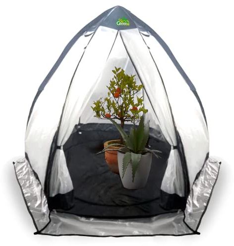 Bio Green Überwinterungszelt/Foliengewächshaus Tropical Island Breeze L | hochwertige RainExo-Folie | 2 große Belüftungsöffnungen | H 200 x Ø 240 cm