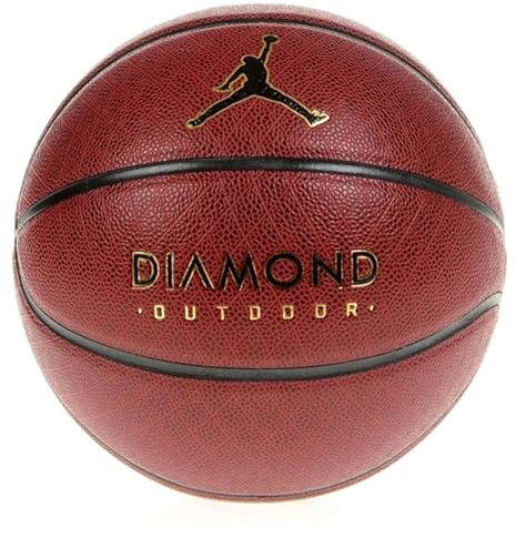 Nike Unisex Jordan Diamond Outdoor 8P Deflated Balón de Baloncesto Amber/Black/Metallic Gold/Black 7