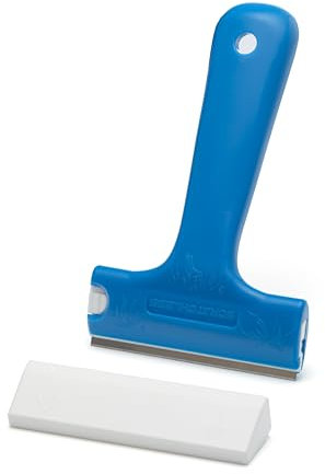 GLASS POLISH Grattoir 75mm SCRATCHLESS avec Lame en Acier Inoxydable à Double Tranchant, grattoir Professionnel pour Verre, Carreaux, plaques de Cuisson et Toutes Les Surfaces Lisses dures - GP15042