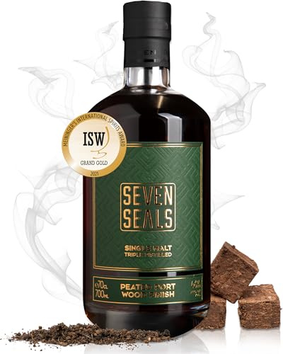 Seven Seals - PEATED PORT WOOD FINISH | 0,7 l Premium Single Malt aus der Classic Line | Barley Spirit | Note: Torf Rauchig | Internationaler ISW Gewinner 2021 | Ein Geschenk für echte Liebhaber