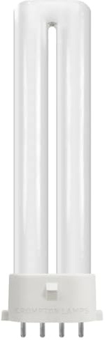 Crompton Lamps LED PLS-E 3W 2G7 Single Turn SE-Type Direct to Mains (7W Equivalent) 4000K Cool White Opal 370lm 4-Pin Push Fit Light Bulb