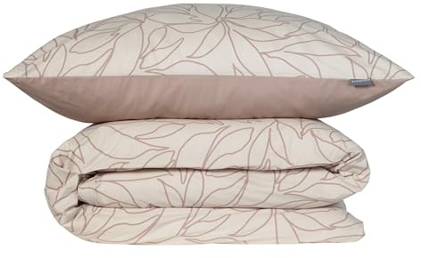 Schiesser Bettwäscheset Leaves - Renforcé - 2-teilig - 155 x 220 cm - Taupe