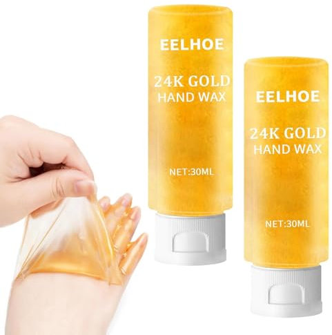 2PCS Honig-Handmaske,feuchtigkeitsspendende Reparatur-Handmaske, 24K Gold Handmaske, Peeling-Handmaske, Reparatur für rauhe Haut für Männer & Frauen (2PCS)