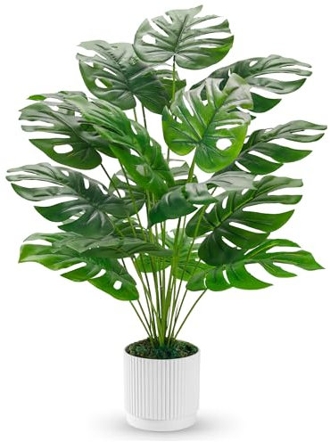 BTSD-home 71cm Kunstpflanze Kunstpflanzen Groß Fake Plant Monstera Pflanze Pflanzen Künstlich Ideal für Balkon Zimmer Wohnzimmer Schlafzimmer Wohnzimmer Deko