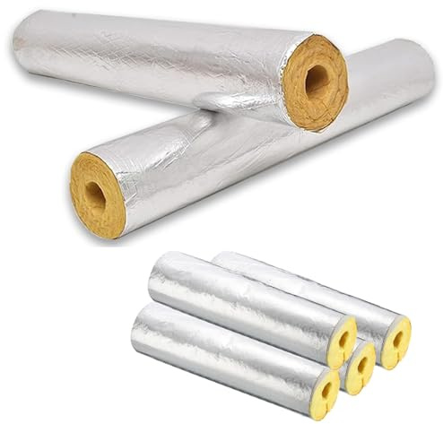 Tubo aislante de lana de vidrio, tubo aislante de lana de vidrio resistente al fuego, tubo aislante for tuberías de vapors, tubo aislante industrial, 1 metro.(89mm,50MM)