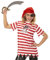 W WIDMANN MILANO Party Fashion - Kostüm Piratin, T-Shirt, Bandana, Augenklappe, Seeräuber, Freibeuter