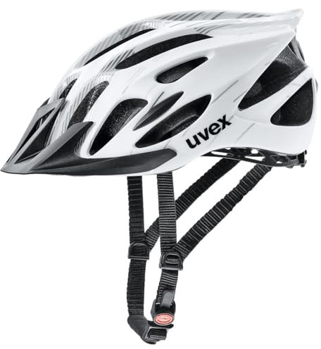 uvex flash - leichter Allround-Helm für Damen und Herren - individuelle Größenanpassung - waschbare Innenausstattung - white black - 57-61 cm