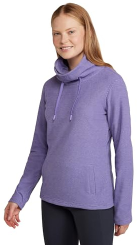 Mountain Warehouse Hebridean Womens Cowl Neck Fleece - Breathable Sweater, Brushed Inner & Two Front Pockets – Ideal For Spring Summer, Travel & Outdoors Grape Women's Size 16