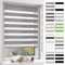 BelleMax Doppelrollo Klemmfix ohne Bohren & mit Bohren, 65x120cm(BxH), Marmor Grau, Duo Rollo, Sonnenschutz lichtdurchlässig Blickdicht, Klemmrollo Fensterrollo, Rollos für Fenster und Tür