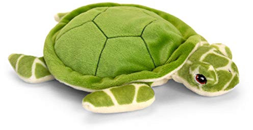 tachi Kuscheltier Schildkröte grün, Plüsch Meerestier liegend 25 cm, Stofftier aus 100% recycelten Material