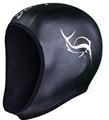 sailfish® Neoprene Cap Adjustable | Verstellbare Neoprenhaube mit Kinnriemen | 2 mm Smooth Skin Neopren für Wärmeschutz | Schwimkappe für Freiwasser & Triathlon | Unisex Neoprenkapp