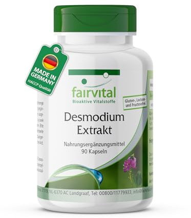 fairvital Estratto di Desmodium, 90 capsule, concentrato 7 volte, 10,5 g di Desmodium per dose giornaliera, ad alto dosaggio, 100% vegano, qualità testata, Made in Germany