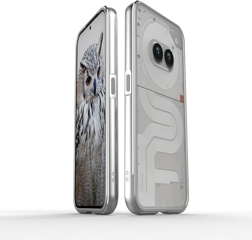 Wigento Für Nothing Phone 2a Aurora Series Metall Schutz Rahmen Handy Hülle Silber