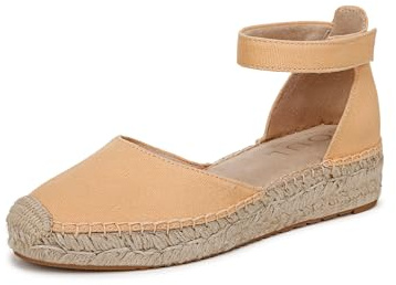 Naturalizer SOUL Women's Wren Espadrille Wedge Sandal Yellow Canvas 8 M