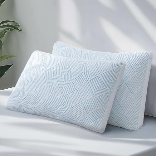 Sylvaris Set di 2 cuscini rinfrescanti in morbida viscosa di bambù, regolabili, ipoallergenici, di qualità alberghiera, per schiena, stomaco e per chi dorme sul fianco, certificato Oeko-TEX