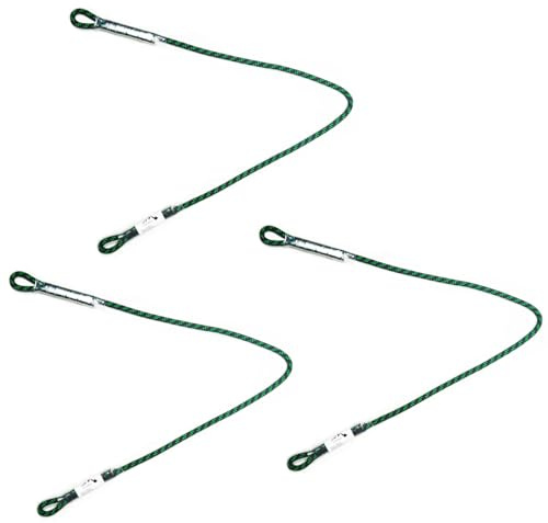 AINIKEY Prusik Swen - Cuerda de escalada de 8 mm (5/16 pulgadas) de ojo a ojo precosida de 76.2 cm/114.3 cm, multiusos para escalada al aire libre, arborista, montañismo, cuerda negra, 45 pulgadas,