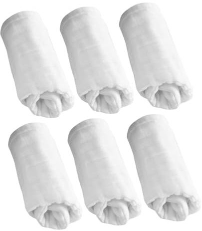 Toyvian 6pcs Soft Cotton Muslin Burp Cloths for Newborns Absorbent and Reusable Diapers for Boys and Girls Gentle Delicate Skin