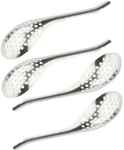 KOCKSHION 4Pezzi Cucchiai Acciaio Inossidabile Per Salse Design Ergonomico e Antiruggine Utensili Domestici Multifunzionali Per Gourmet e Cottura