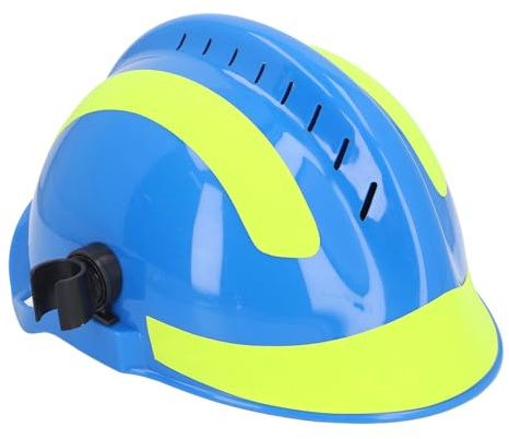 Casco en397 JB9K Safety Cantiere, Casco Protettivo Lavoro Giallo, Regolabile e Resistente al Calore - Assorbimento Urti e Ventilazione, Sicurezza per Gruisti e Operai Edili (Blu)