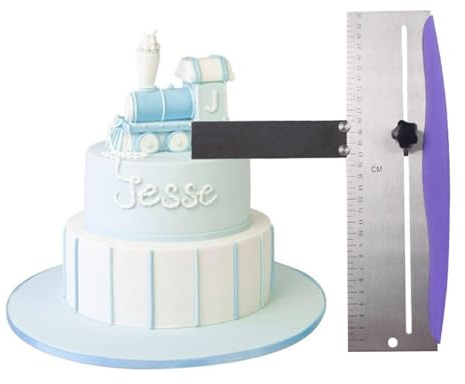 12 Inch Stainless Steel Cake Scraper & Smoother, Adjustable Kitchen Spatula for Icing, Frosting, Mousse, Cheese, and Cream Cakes,Perfect Tool for Icing, Frosting, Cream Edge