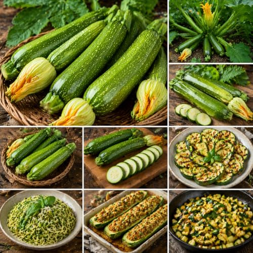 Semi Zucchino Genovese – 25 Semi Selezionati | Varietà Tradizionale Italiana | Zucchine Lunghe Tenere e Gustose | Alta Germinazione | Ideale per Orto, Vaso e Coltivazione Facile