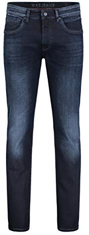 MAC Jeans Herren Arne Pipe Loose Fit Jeans, Blue Black 3D Authentic Wash H793, W35/L30