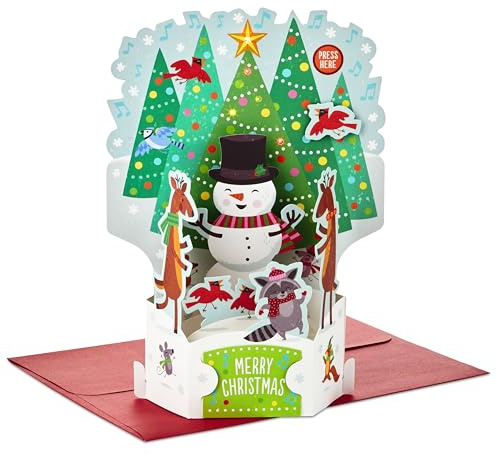 Hallmark Paper Wonder Pop Up Christmas Card with Lights and Music (Plays Rockin' Around the Christmas Tree)