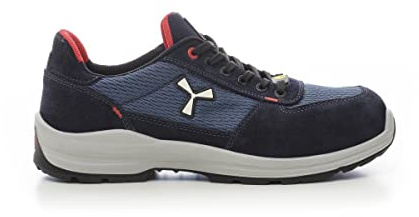 PAYPER - Get TEXFORCE Low S1P-SUT Scarpe di Sicurezza S1 S1P-Stringata Bassa Scarpa di Sicurezza antistatica Bassa da Uomo Colore: Blu Navy/Seaport Taglia: 43