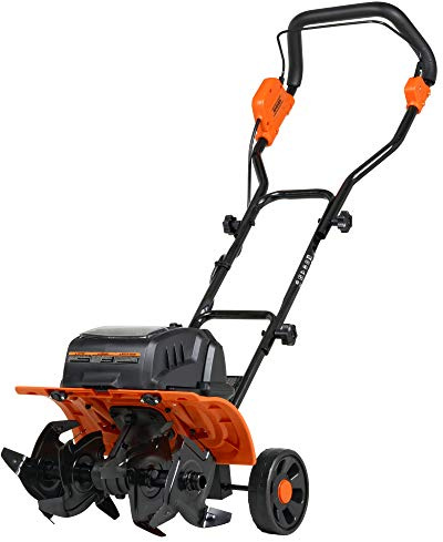 SuperHandy Tiller Cultivator – 7HP 209cc Engine, Adjustable Tilling Width & Depth, Heavy-Duty Steel Tines for Garden Soil Prep, Landscaping & Weed Removal (Electric Tiller)
