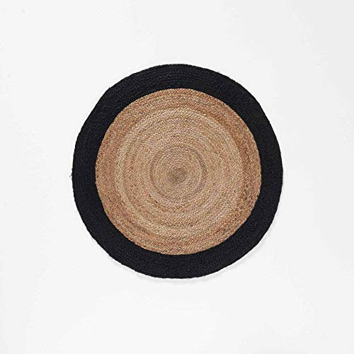 Douceur d'Intérieur Salem Dekoteppich für den Innenbereich, rund, Schwarz, (0) 90 cm