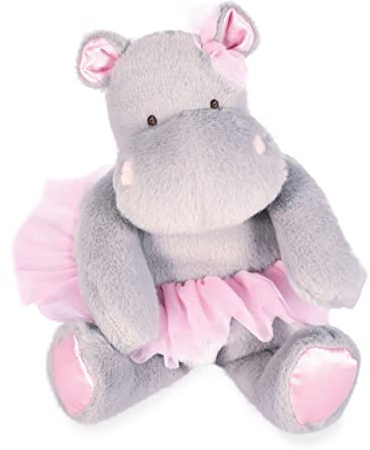 Histoire d'Ours - Peluche Hippopotame - Hippo Tutu - Gris/Rose - 22 Cm - Peluche Douce et Mignonne pour les Calins - Idée Cadeau de Naissance et Anniversaire pour Fille - L'HIPPO - HO3173